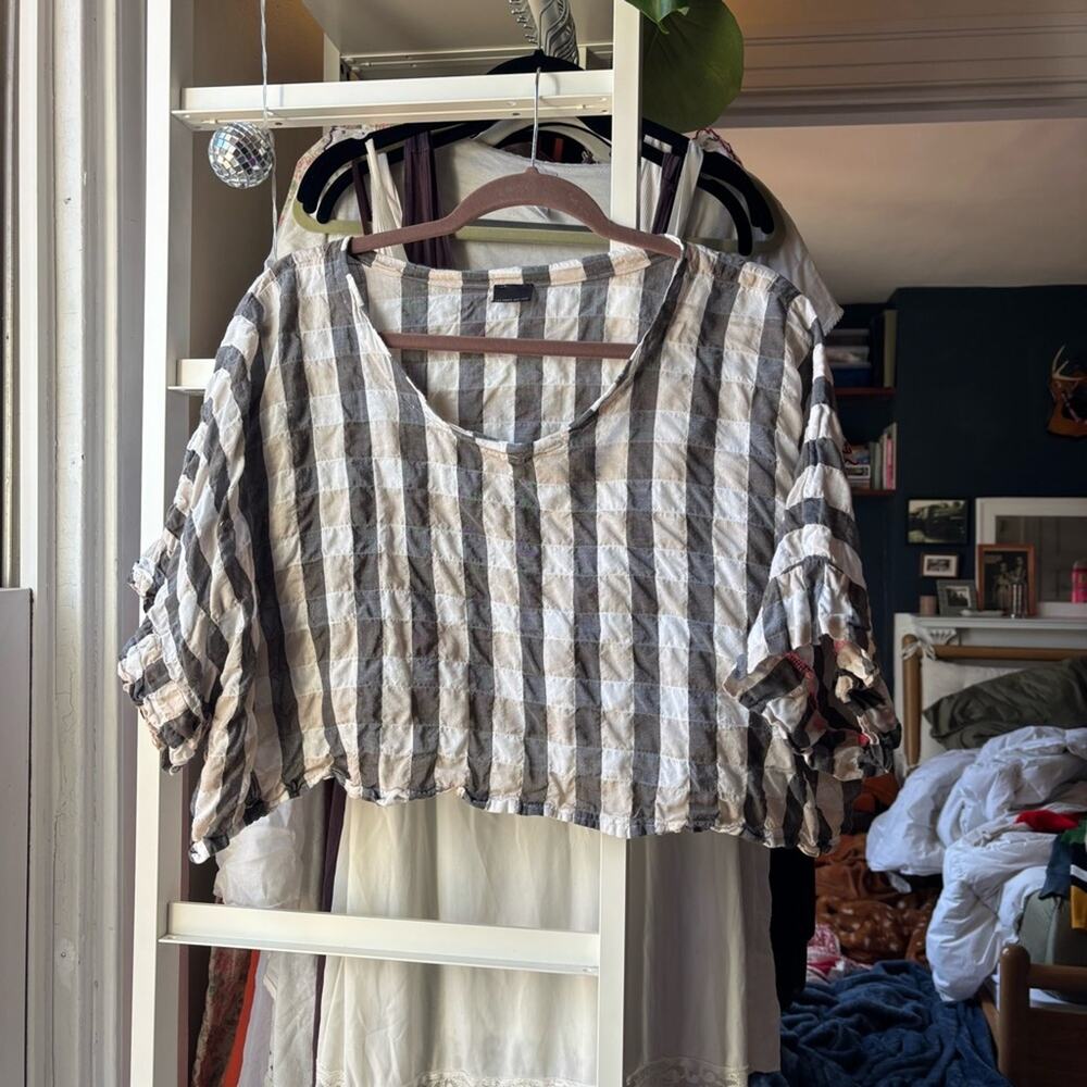 Me Made Crop in‎ Sheer Gingham - Picture 2 of 4